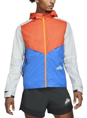 Hooded Trail Running Jacket (Orange 
