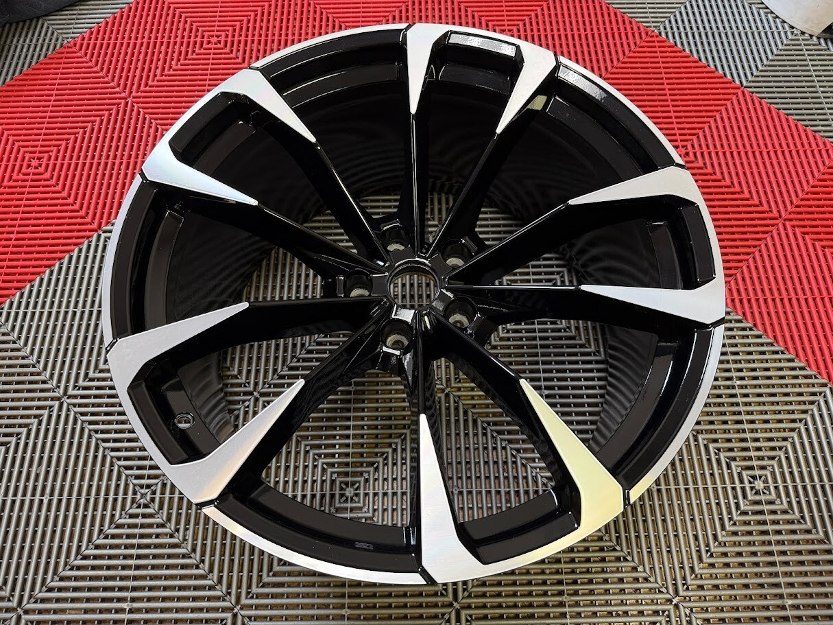 Single OEM 23" Lamborghini Urus Taigete Rear Wheel Rim Black Machined