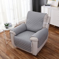 Quilted Kid Pet Recliner Chair Sofa Cover Slipcover Armchair Mat w/Elastic Strap