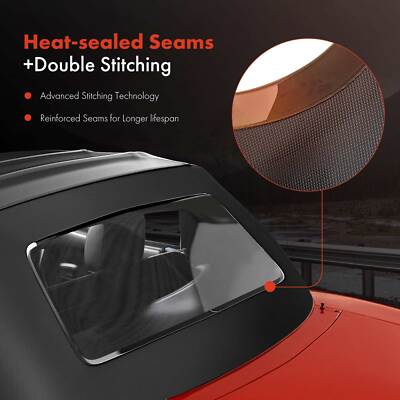 Soft Convertible Top For BMW 3-Series E36 (1994-1999) - Vinyl With Plastic Window 11 thumbnail image