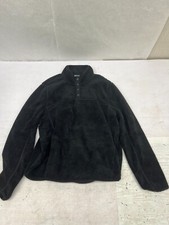 NWOT Member's Mark Men's Medium Alpine Sherpa Quarter Snap Pullover Black AM20-9