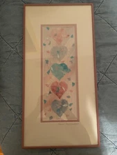 Fabric Collage Multi-Colored Framed & Signed Marcia Aasmundstad
