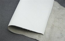 1x Genuine Cowhide Real Cow Leather Fabric Raw Leathercraft DIY White Many Sizes