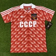 URSS, CCCP Soviet Union, RUSSIA Camisa de Futbol Retro, 1988 (Tallaje Americano)