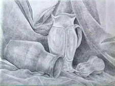 Original Painting Still Life Jugs Signed Art Ukraine Artist 12×16"