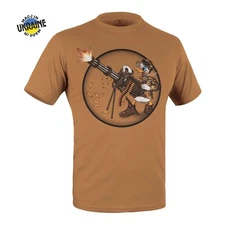 UKRAINE MILITARY STYLE T-SHIRT "GUNNER" Coyote Brown