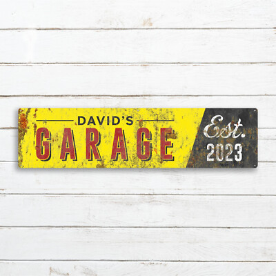 Personalisiertes Garagenschild Vintage Retro Style Schild 14 - Mechaniker Geräteschuppen Plakette