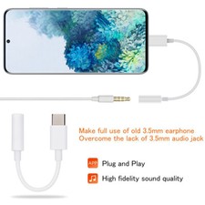  New Version USB C to Audio Jack Type C to 3.5mm Adapter with Hi-Fi DAC Chip
