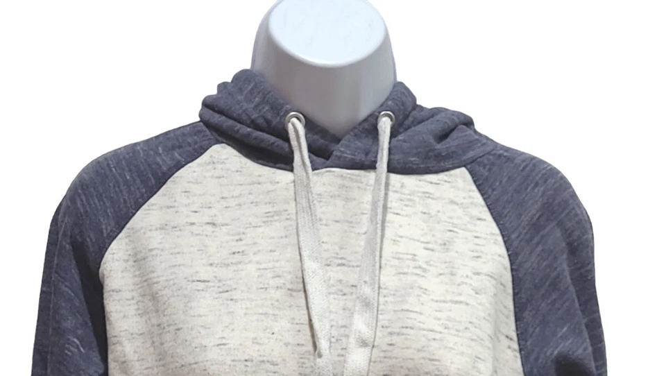 Толстовка с капюшоном женская Doublju размер средний вересковый синий и светло-серый  - Изображение 2 из 4