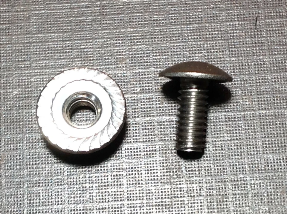 25 piezas 8-32 x 3/8 rejilla inoxidable remache tornillos y tuercas de brida Dodge Plymouth Foto 2 de 4