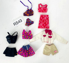 10 Piece Vintage Barbie 2 Piece Outfits Lot Swim Skirt Top Set Barbie Jeans Set