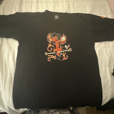 FEWTURE Hell Fire t shirt Giant XL Yasushi Nirasawa Japan Hellfire RARE!! anime