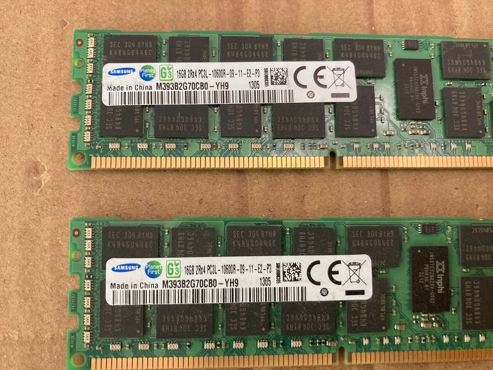 SAMSUNG 16GB 2RX4 PC3L-10600R DDR3 1333MHZ 1.35V ECC REG RDIMM MEMORY RAM I7-3(3 - Image 3 of 4