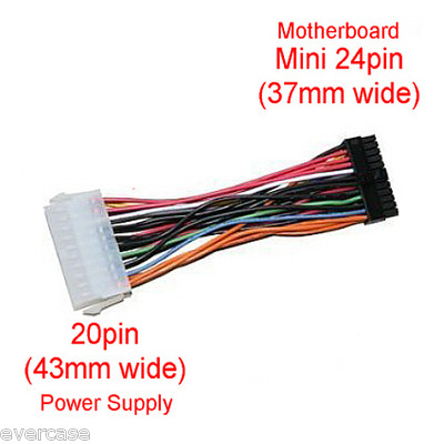 20 Pin Netzteil auf Mini 24 Pin Hauptplatine Kabel Adapter. VERKÄUFER UK. SCHNELLER VERSAND