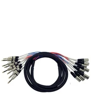 - SAXT-8x10M - 8 Channel 10' XLR Male to 1/4" TRS Snake Cable