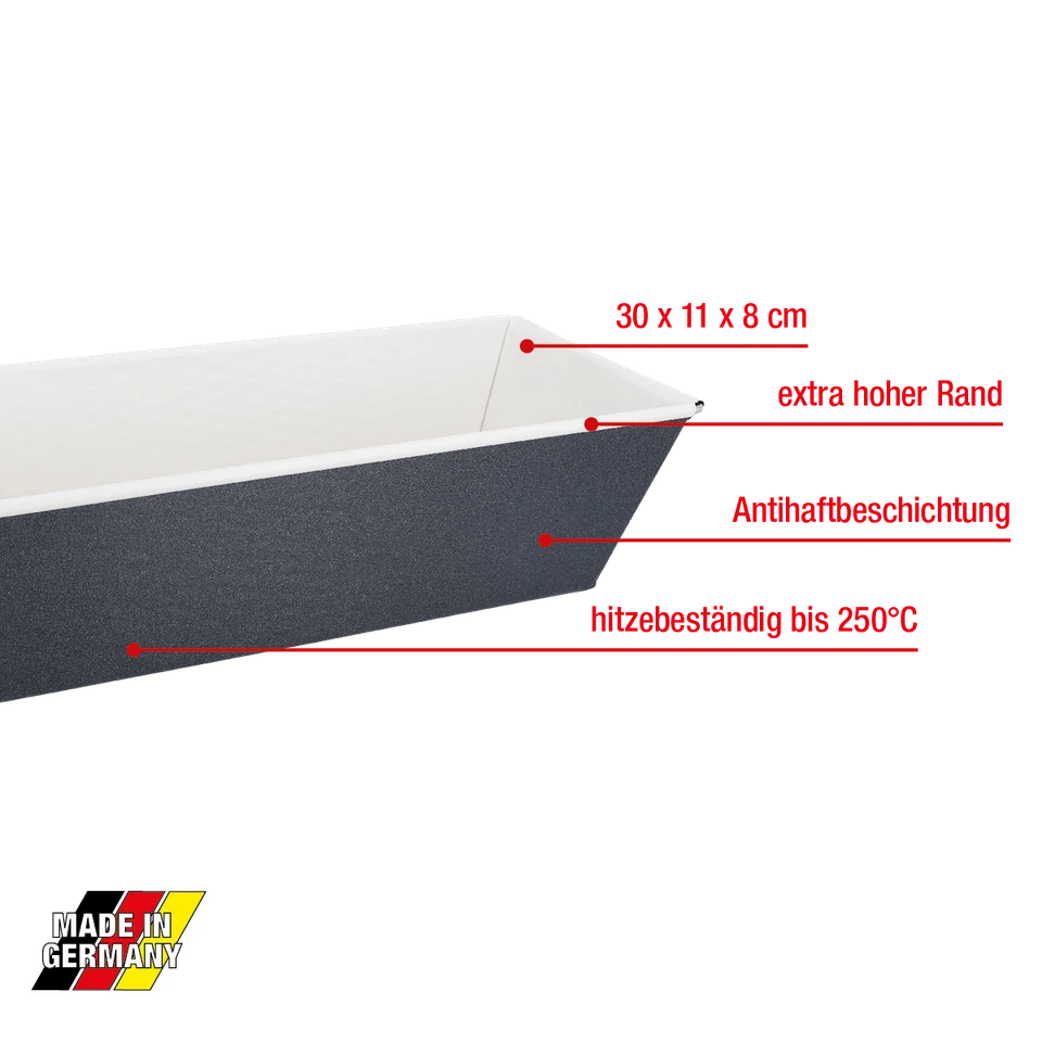 Königskuchenform Kastenkuchen Antihaft Backform Ø30 cm Eurohome® - Bild 3 von 4