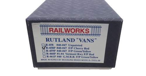 Railworks Rutland "Vans" R-458P #40-#47 F/P cabine rouge cerise - Photo 1 sur 3