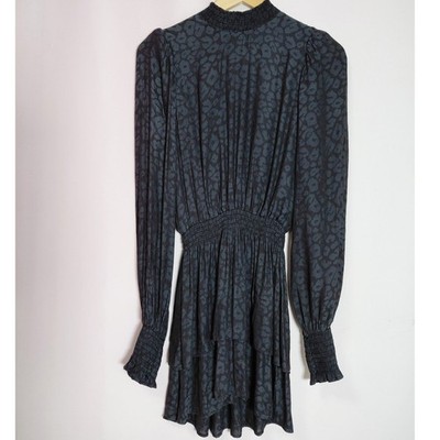 Show Me Your Mumu Russo Ruffle Dress Floral Long Sleeve Crew Neck Size XS