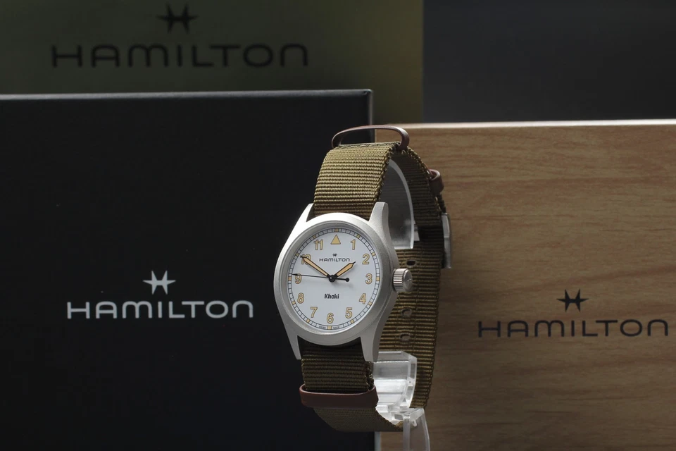 Full Set [MINT] HAMILTON Khaki Field H694010 Men's Quartz Watch JAPAN 38mm - image 2 of 4
