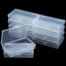 Clear Plastic Beads Storage Containers Box Hinged Lid for Beads Bricks Jewelry