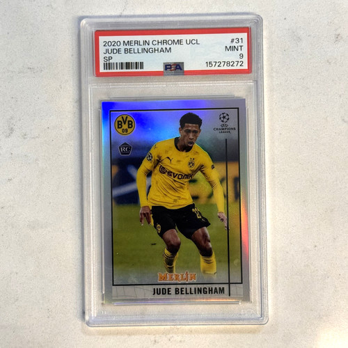 2020 Topps Merlin #31 Jude Bellingham Image Variation Rookie Refractor Rc PSA 9