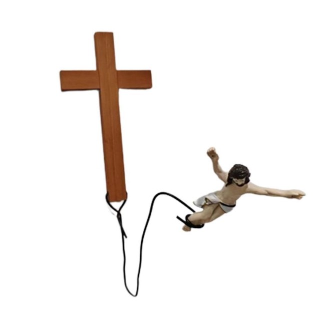 Religious Holiday Gifts Bungee Jumping Jesus-Easter Decorative Ornaments