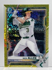 Nick Allen 2021 Bowman - Chrome Prospects Yellow Mini-Diamond Refractor #BCP-147