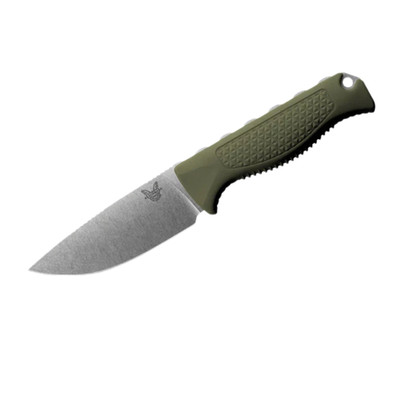 Benchmade Steep Country Stainless Steel Knife with Dark Olive Santoprene Handle
