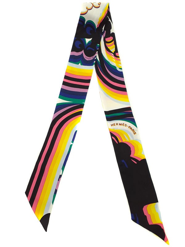 Hermes Twilly Ceremony Brides De Gala Silk Scarf Pre-Owned