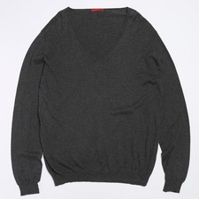 Prada Red Tab V neck Sweater Cashmere