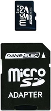 Dane-Elec DA-2IN1-02G-R Digital 2GB MicroSD Flash Card w/ SD Adapter Model