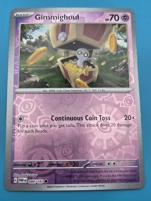 gimmighoul pokemon card value Gimmighoul 044/091 Paldean Fates Regular Common 2024 Pokemon Card