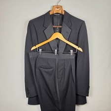 VTG Christian Dior Monsieur Black Tuxedo Suit 42L Pleated Pants 38x32 Timeless