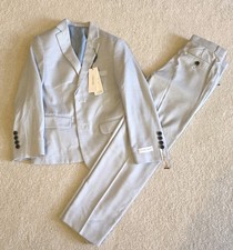 Calvin Klein Boys' 2 piece Formal Suit Baby Blue 10 Modern Slim fit NWT