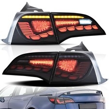 2*VLAND Klare LED-Rückleuchten für 2017–2022 Tesla Model 3&Y Start-Bremsleuchten