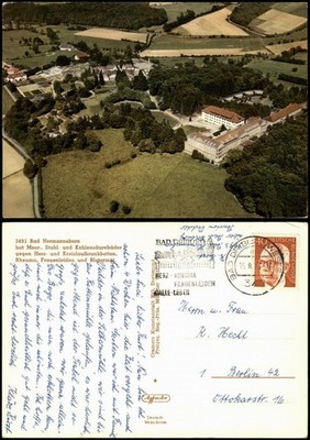 Ansichtskarte Bad Hermannsborn-Bad Driburg Luftbild Luftaufnahme 1974