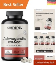 Ashwagandha KSM-66 – 180 pflanzliche Kapseln – Withania somnifera – Hochkonze...