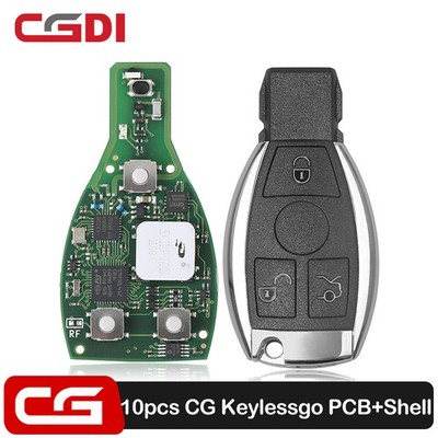 CGDI MB FBS3 BGA KeylessGo Key With Smart Key Shell 3 Buttons for Benz W204 W207