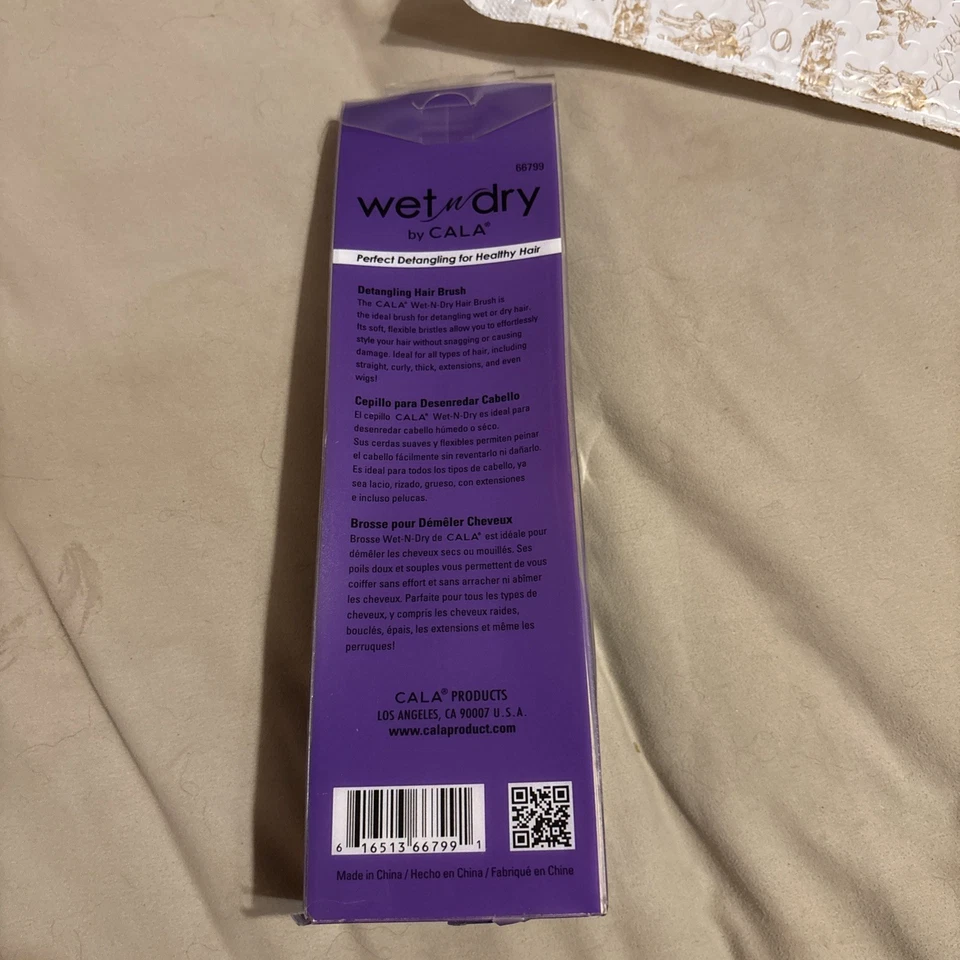 Escova de Cabelo Desembaraçadora CALA Wet N Dry - Roxa e Azul-petróleo *FRETE GRÁTIS* - Imagem 2 de 2