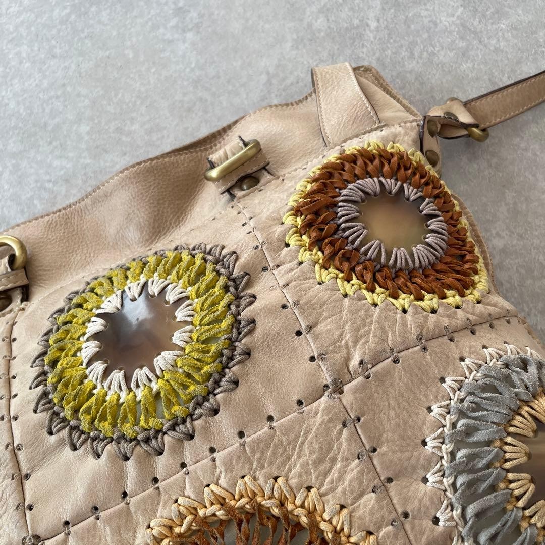 Jamin Puech Leather Embroidered Patchwork Shoulde… - image 11