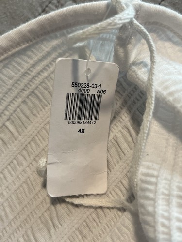 Old Navy Crossover Halter Cami Top Women's Size 4X White Cropped Smocked NWT - Picture 8 of 10