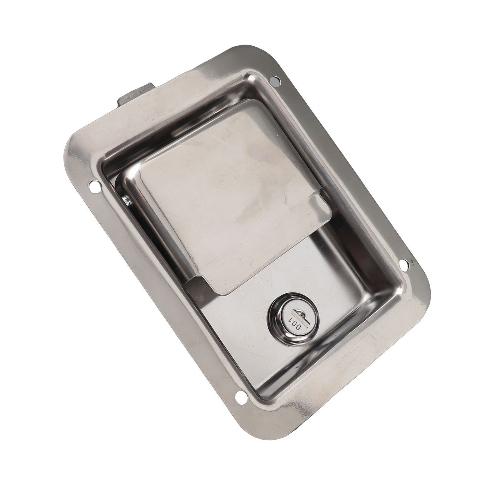 Car Stainless Steel Toolbox Lock RV Handle Latch Paddle Lock With 2 Keys For