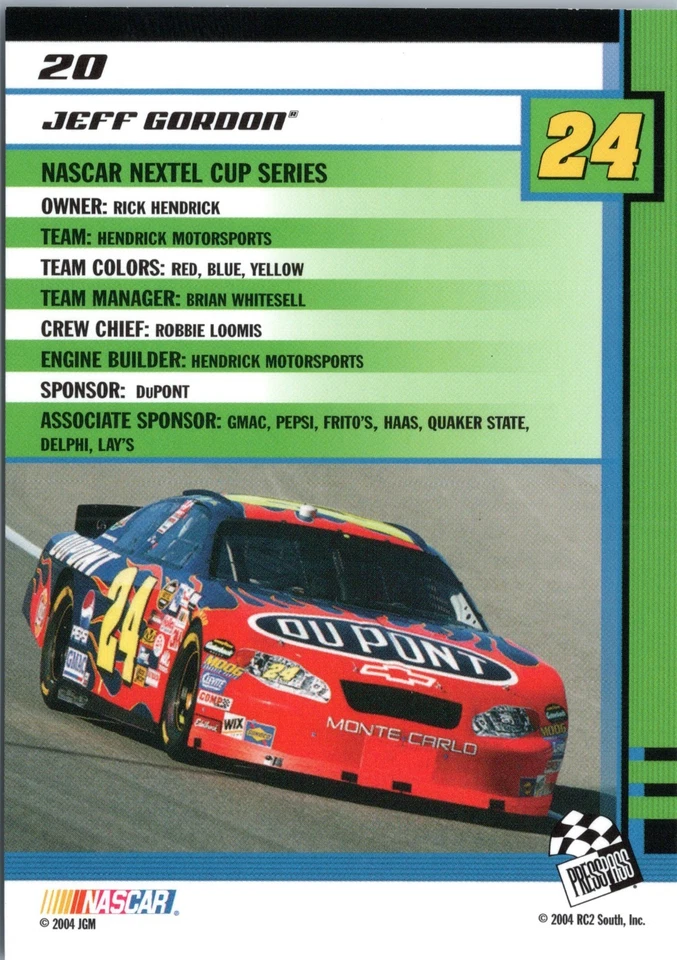 2004 Press Pass Trackside Jeff Gordon #20 L👀K! - Image 2 of 2