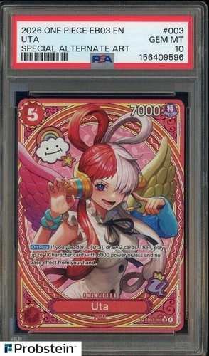 2026 ONE PIECE EB03 HEROINES EDITION #003 UTA SPECIAL ALTERNATE ART PSA 10