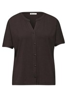 Street One Tunika-Shirt 38 Espresso Brown, Dropped Shoulder, Damenoberteil
