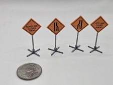 1/64 Scale Caution Lane Closed Signs *Set of 4*