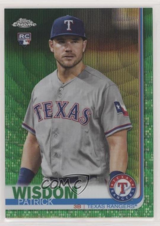 2019 Topps Chrome Green Wave Refractor 5/99 Patrick Wisdom #146 4l3