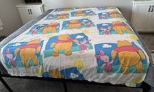 Winnie the Pooh  Piglet Twin Size Flat Sheet Disney Vintage Made In USA