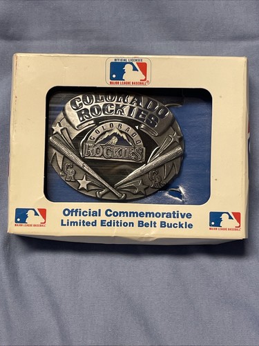 Colorado Rockies Belt Buckle NIB Siskiyou-Bergamot Limited Edition MLB