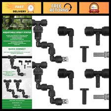 2 Pack Adjustable Reptile Mister Nozzles - 1/4" Fine Mist Fogger Spray System